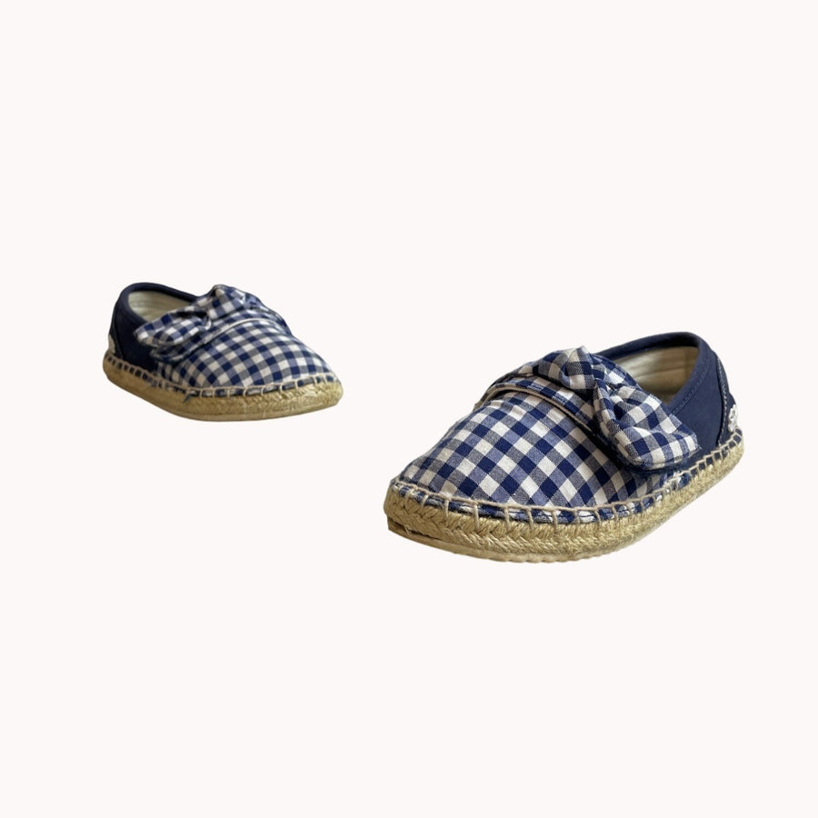 Mayoral Youth Girl's Marine Blue Vichy Alpargata Sz 11