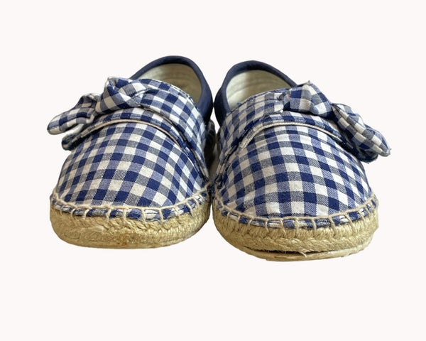 Mayoral Youth Girl's Marine Blue Vichy Alpargata Sz 11