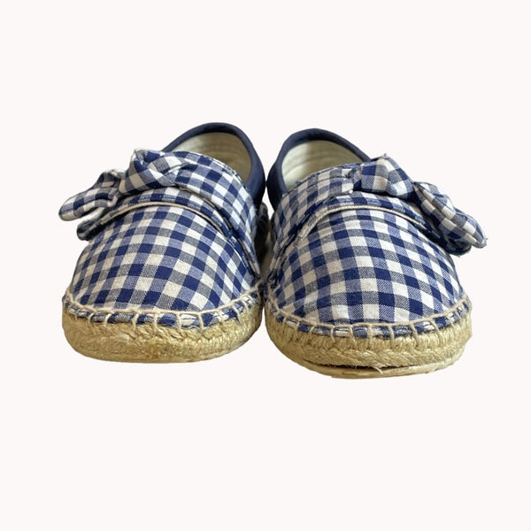 Mayoral Youth Girl's Marine Blue Vichy Alpargata Sz 11