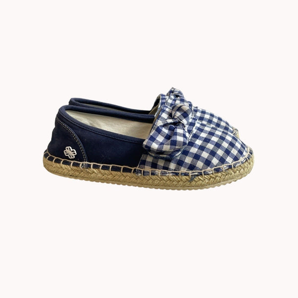 Mayoral Youth Girl's Marine Blue Vichy Alpargata Sz 11