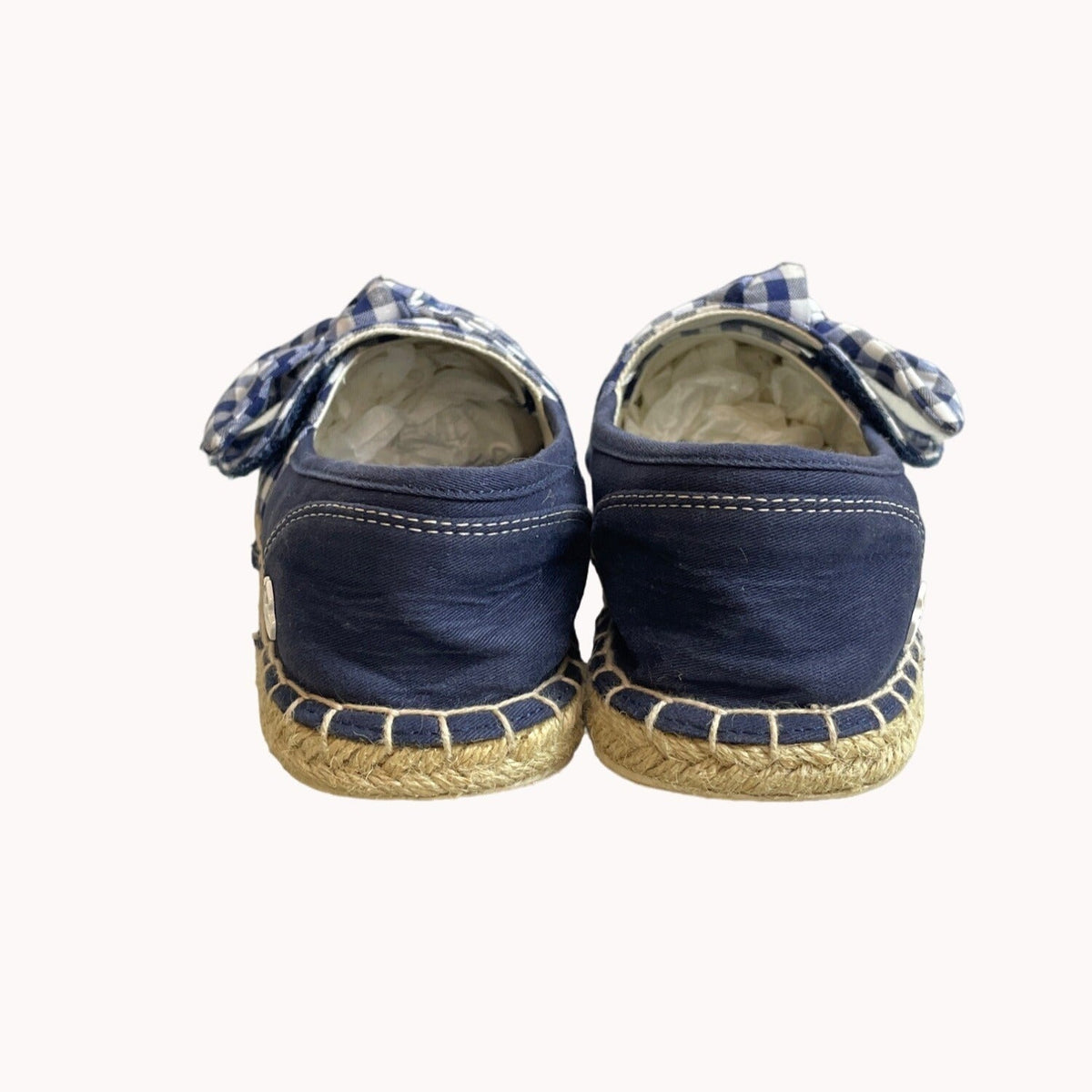 Mayoral Youth Girl's Marine Blue Vichy Alpargata Sz 11