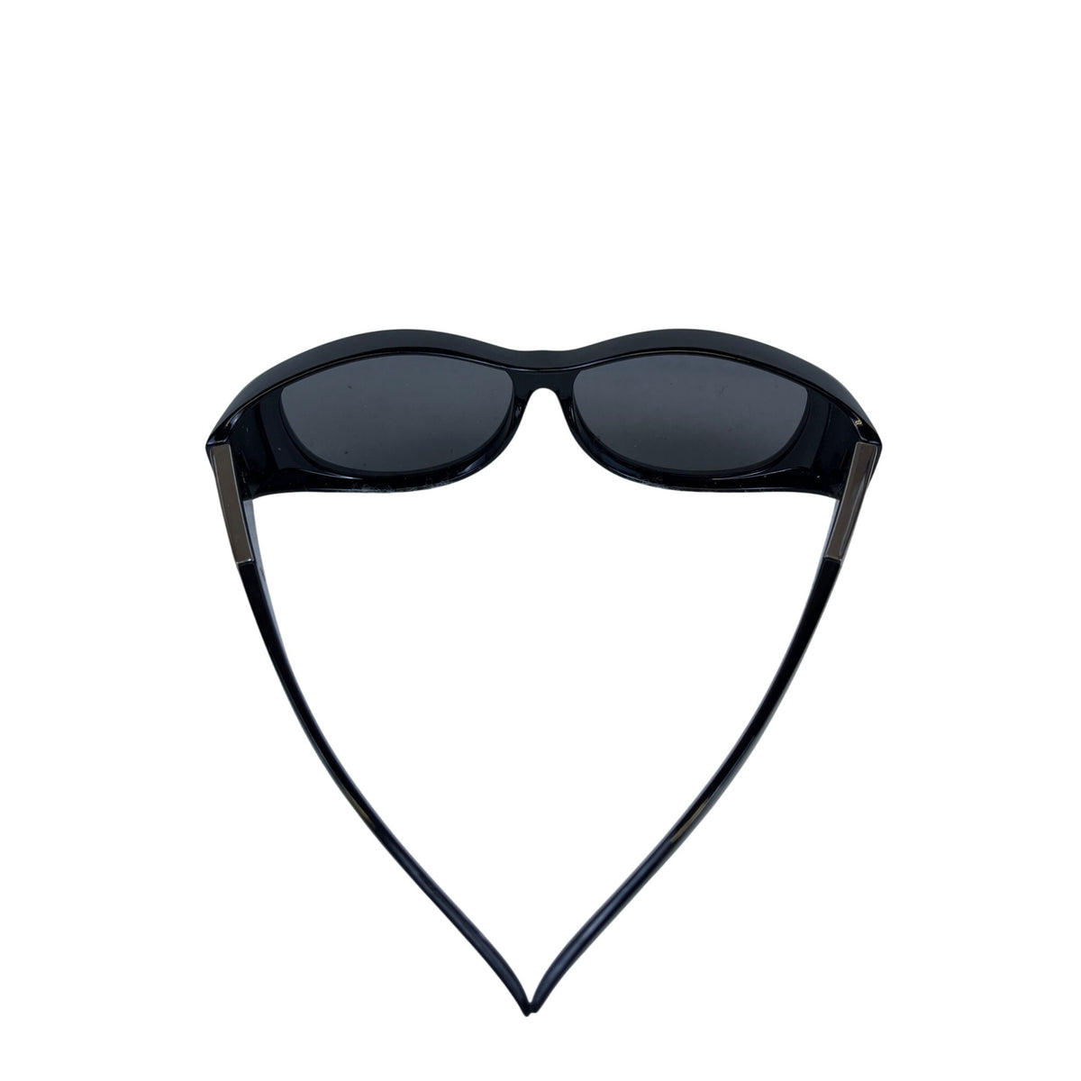 Foster Grant Mens Black Plastic Polarized Wraparound Sunglasses Solar Shield