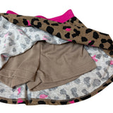 Epic Threads Toddler Girls Leopard Print Skirt With Shorts Brown/Pink Sz 3T