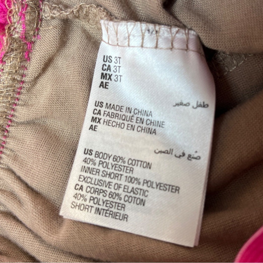 Epic Threads Toddler Girls Leopard Print Skirt With Shorts Brown/Pink Sz 3T