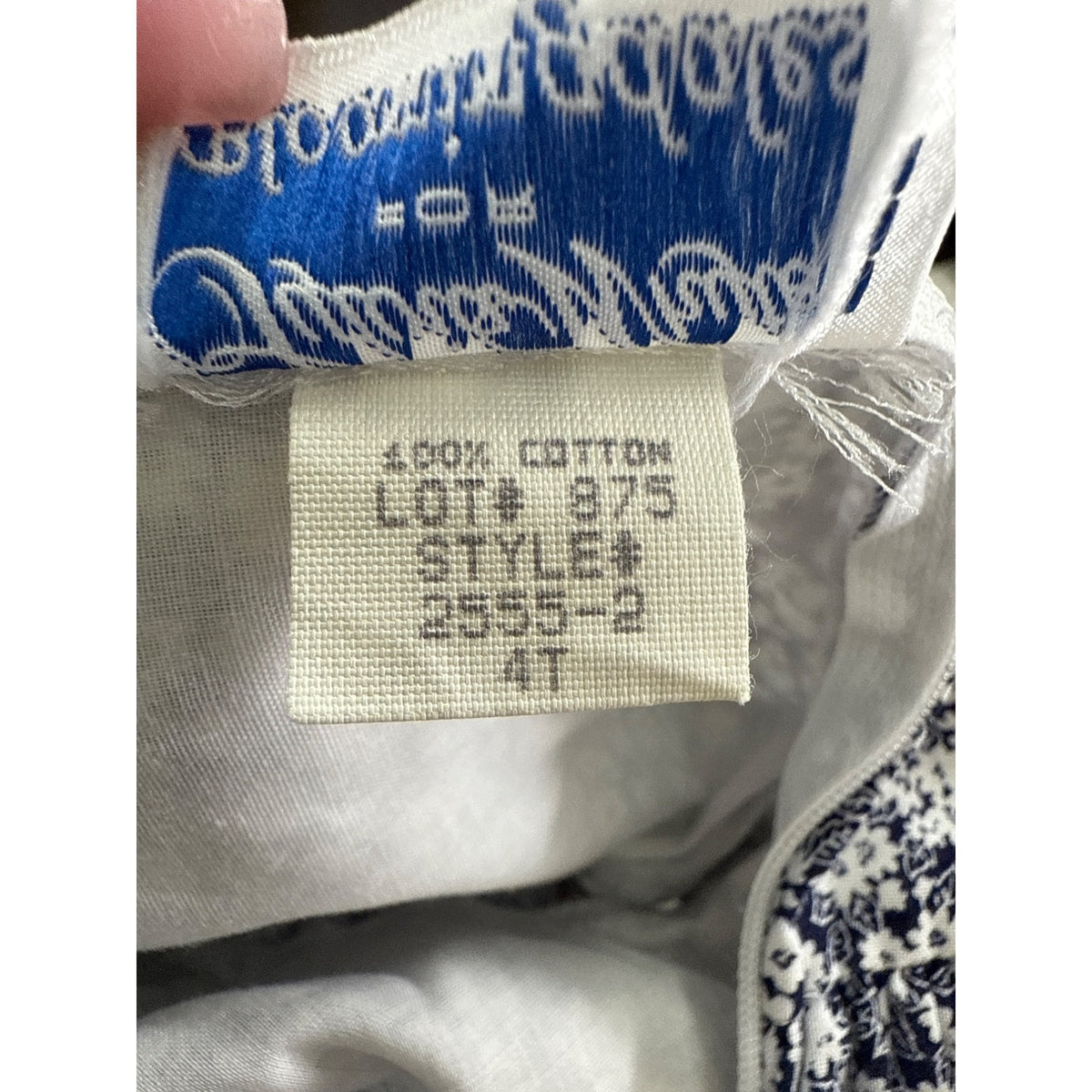 Sylvia Whyte For Bloomingdales Girls Black & White Floral Cotton Dress With Bow 4T