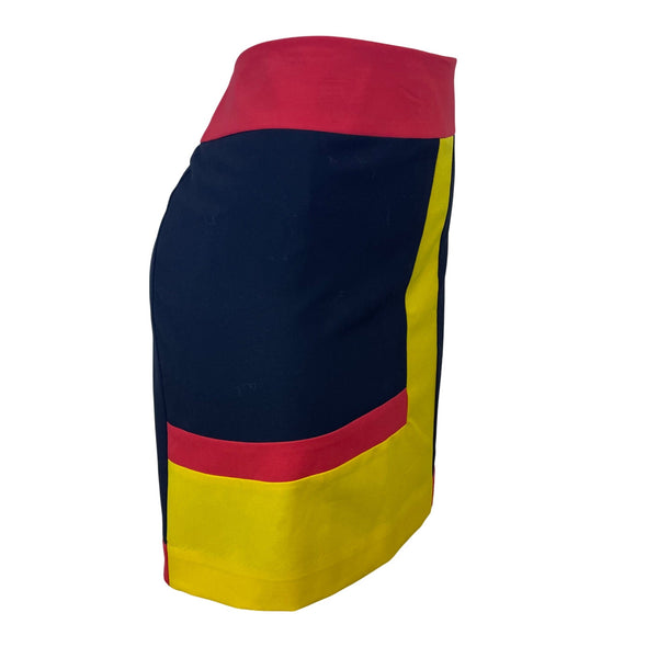 Worthington Women’s Multicolor Polyester Blend Colorblock Pencil Skirt Size 12