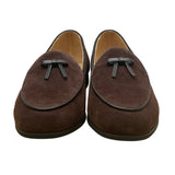 Journey West Womens Coffee Suede Bow Detail Loafers Size 7M - New