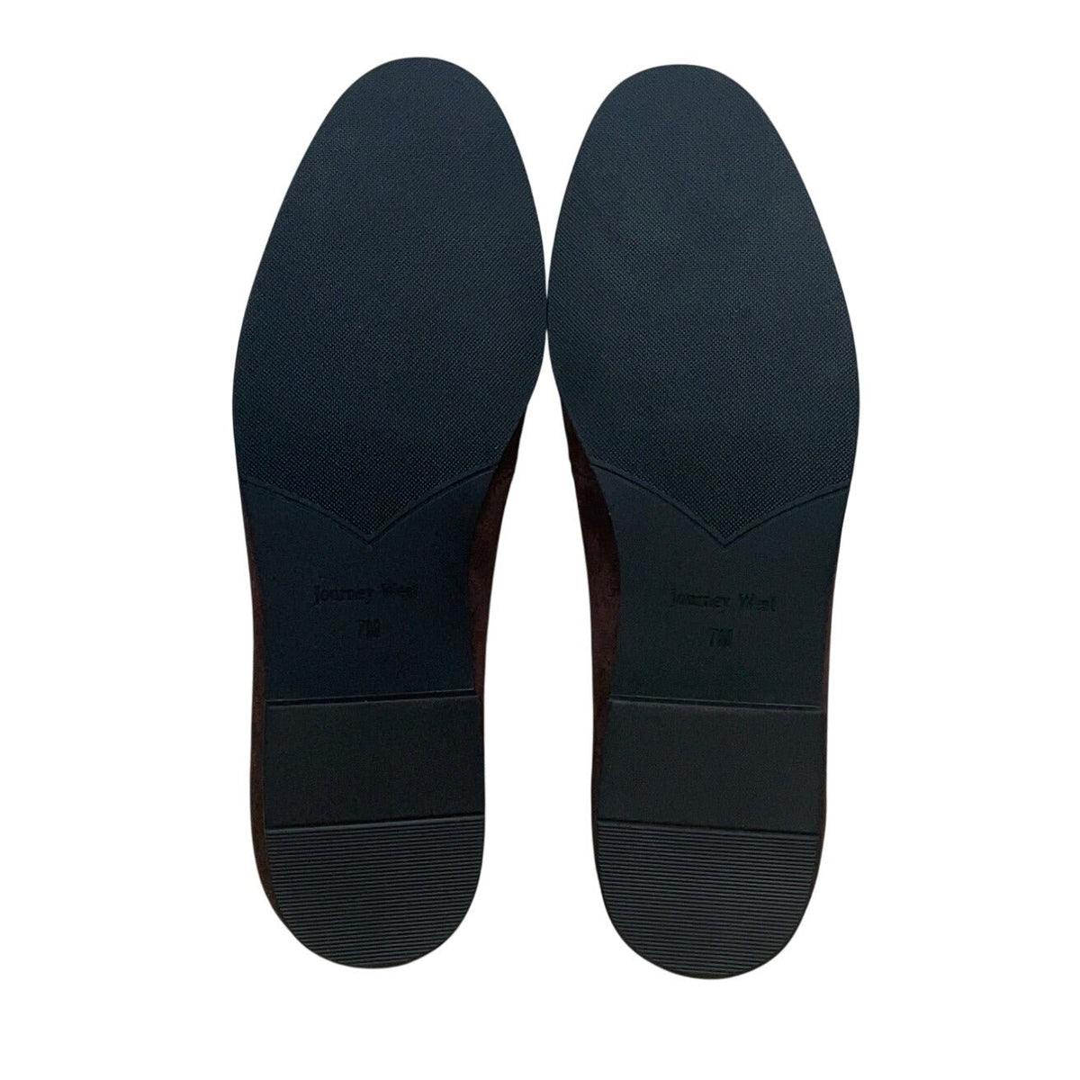 Journey West Womens Coffee Suede Bow Detail Loafers Size 7M - New