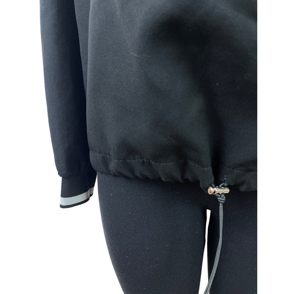 Zara Colorblock Hooded Pullover Jacket With Half Zip & Drawstring Hem Size M