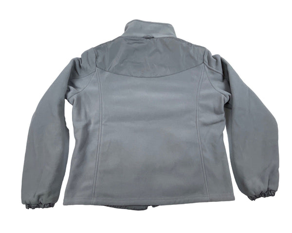 Koret Womens Medium Gray Full-Zip Fleece Jacket With Quilted Panels & Pockets