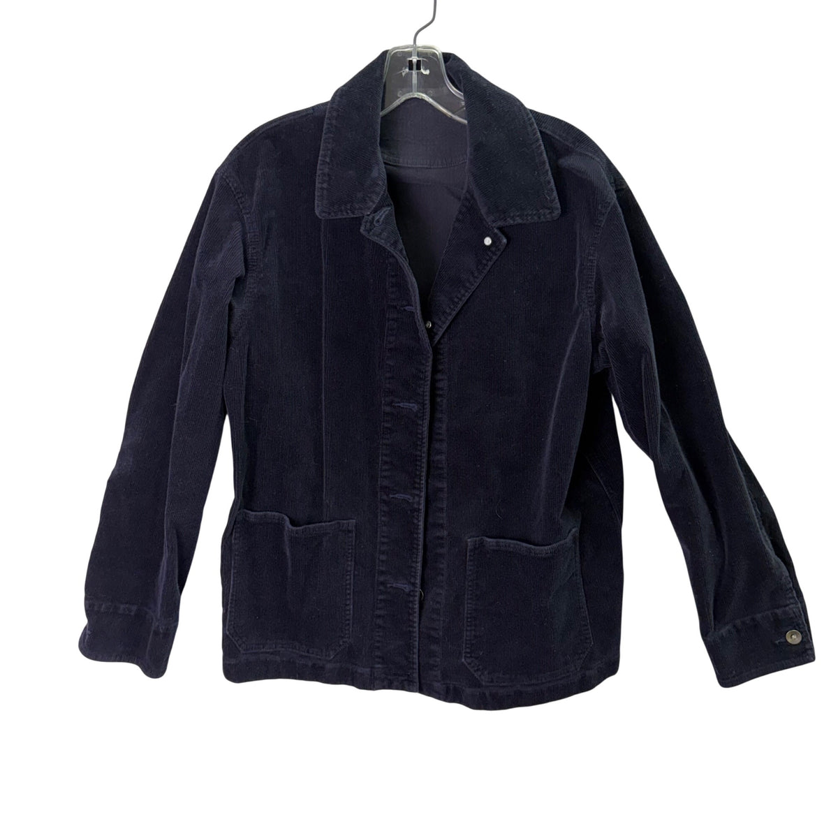 Uniqlo Mens Navy Corduroy Button-Up Jacket Medium Casual Outerwear