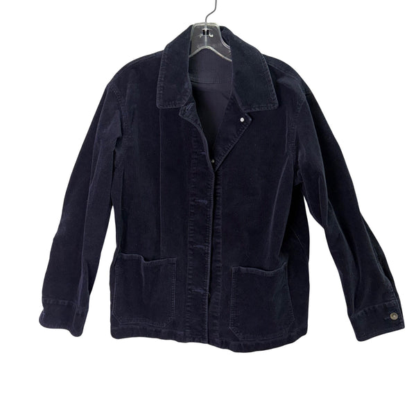 Uniqlo Mens Navy Corduroy Button-Up Jacket Medium Casual Outerwear