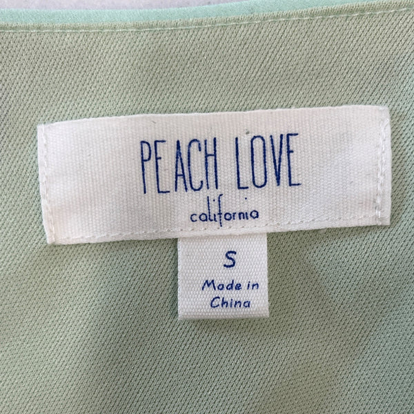 Peach Love Women's Teal Tropical Wrap Maxi Dress Sz S