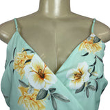 Peach Love Women's Teal Tropical Wrap Maxi Dress Sz S