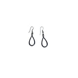 Teardrop gray Metal Womens Hook Earrings Lightweight Elegant Design