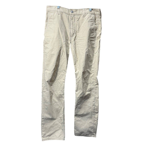 Levis Mens Beige Cotton Straight Leg Casual Pants Size 34