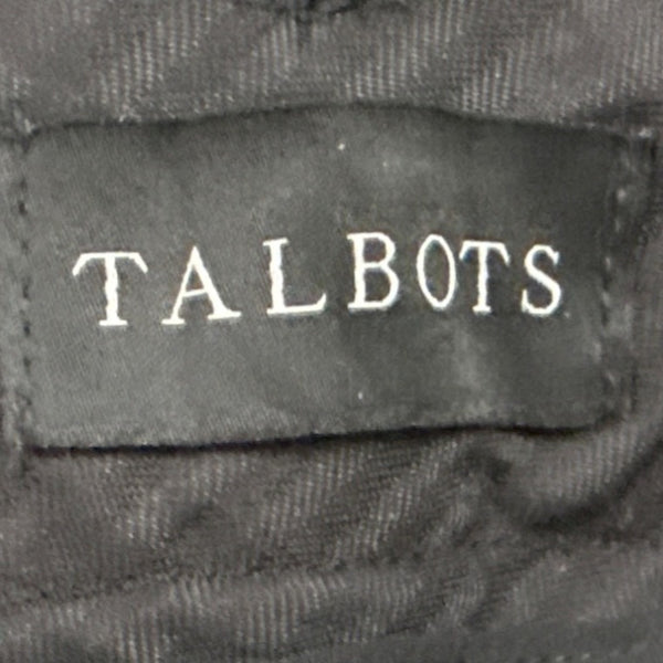 Talbots Women Black & White Geometric Print Cropped Pants With Belt Loops Sz 10P