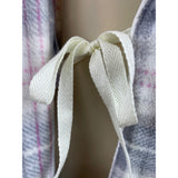 Womens Ralph Lauren Plaid Belted Robe With Pockets Soft Gray & Pink Sz XS