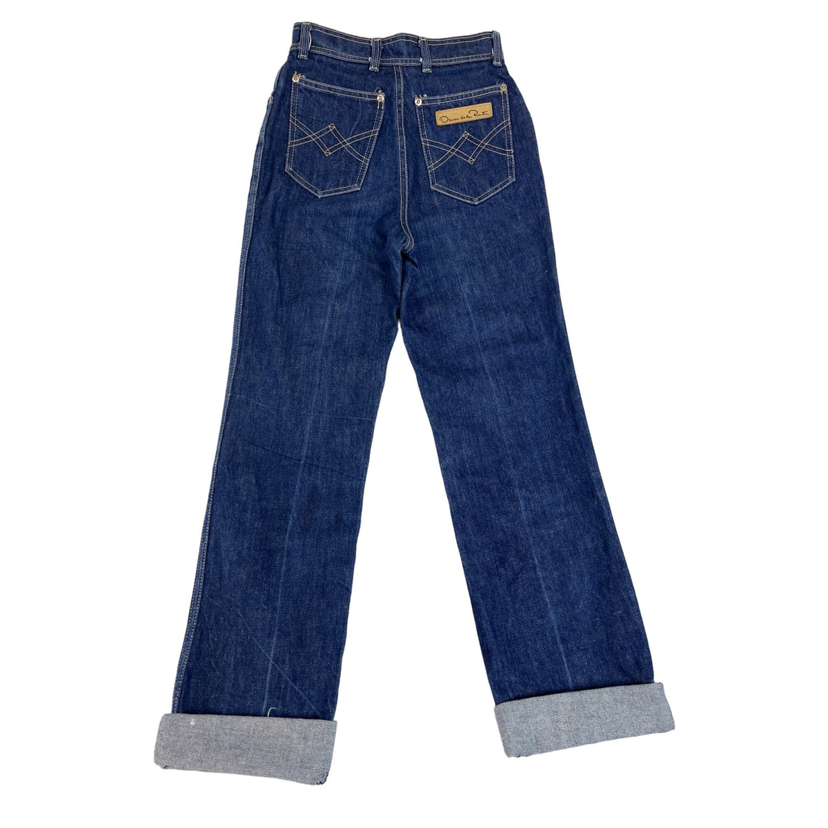 Vintage Oscar de la Renta Women’s Blue Dark Washed Blend Jeans Size 8