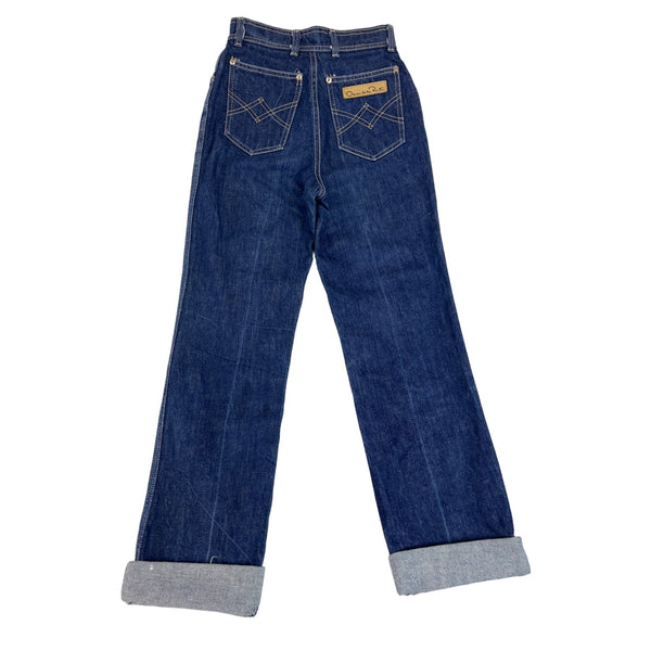 Vintage Oscar de la Renta Women’s Blue Dark Washed Blend Jeans Size 8