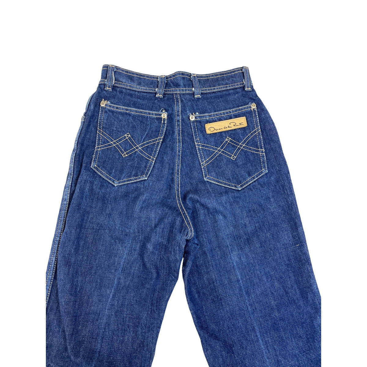 Vintage Oscar de la Renta Women’s Blue Dark Washed Blend Jeans Size 8