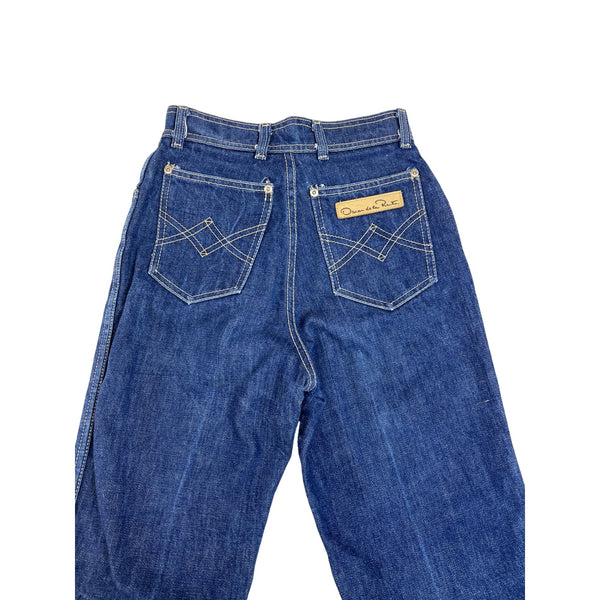 Vintage Oscar de la Renta Women’s Blue Dark Washed Blend Jeans Size 8