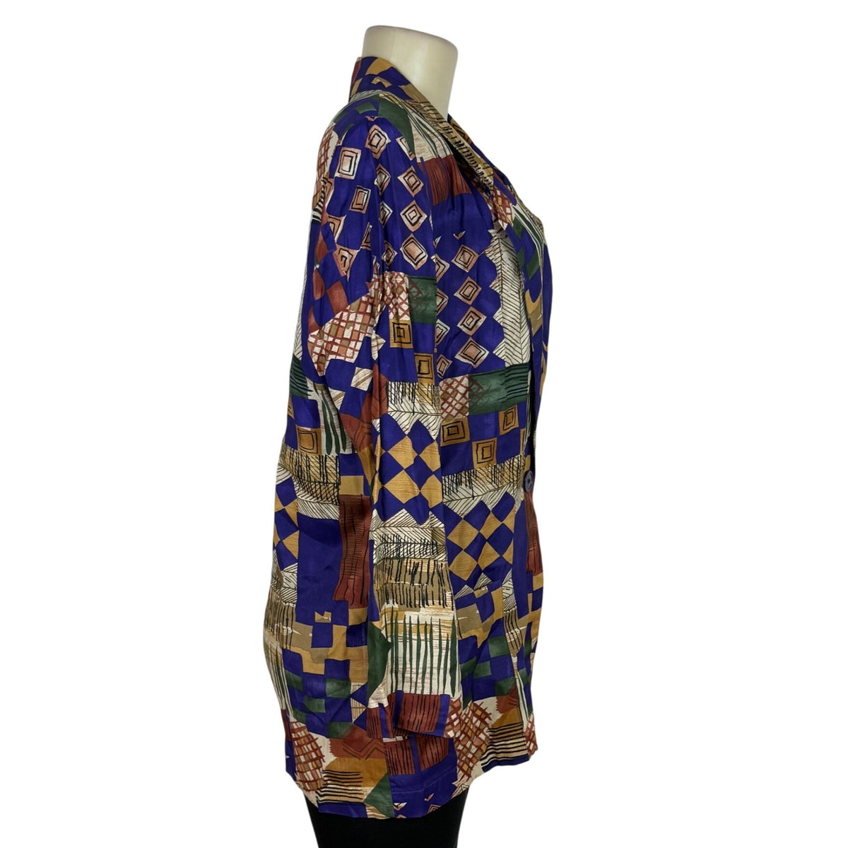 Requirements Women's Multicolor Abstract Print Blazer Size 10