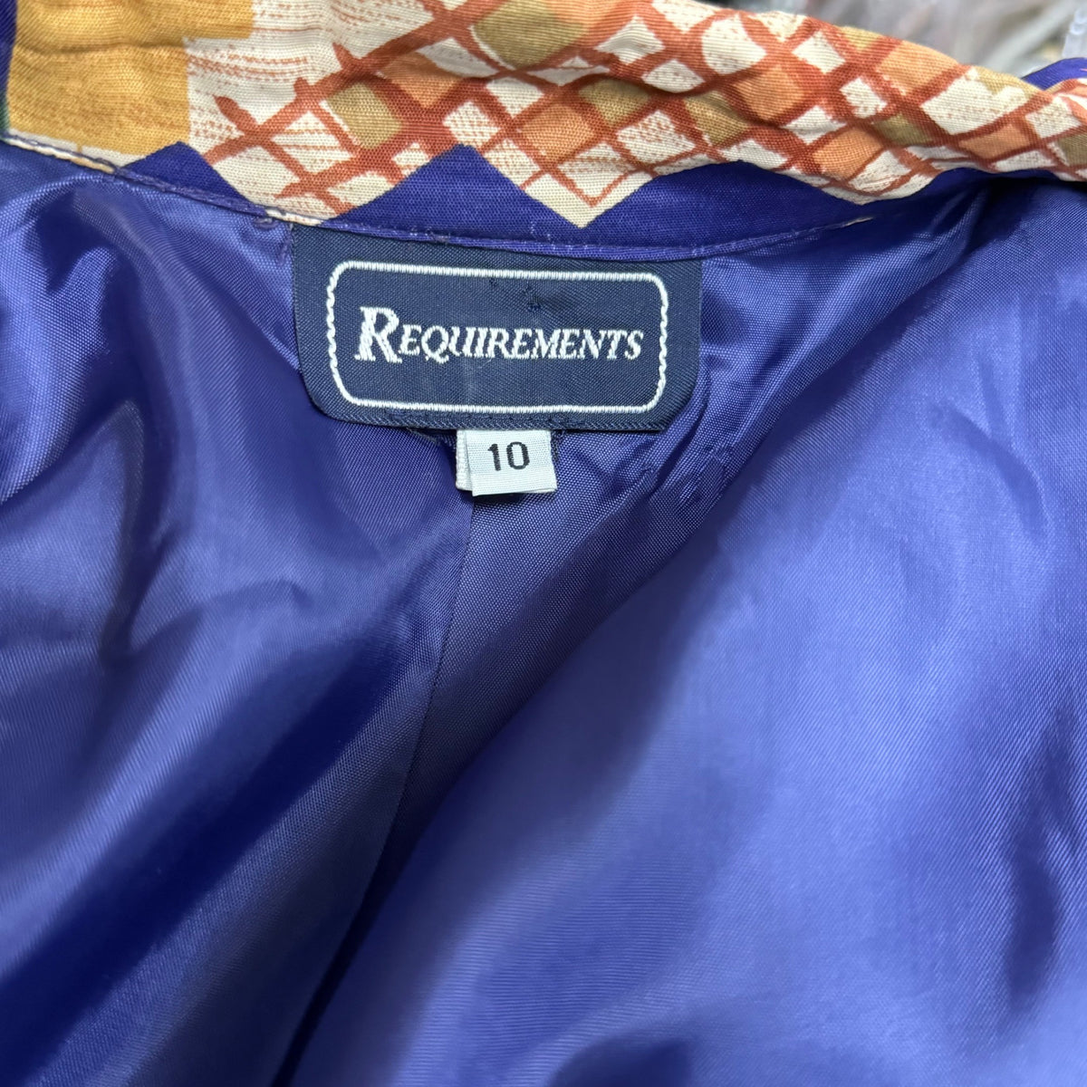 Requirements Women's Multicolor Abstract Print Blazer Size 10