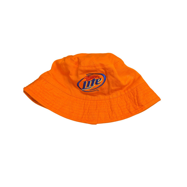 Miller Lite Baltimore Orioles Orange Cotton Bucket Hat Logo Detail All-Season Unisex