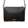 Rebecca Minkoff Women’s Black Leather Chain Strap Compact Design Crossbody  Bag