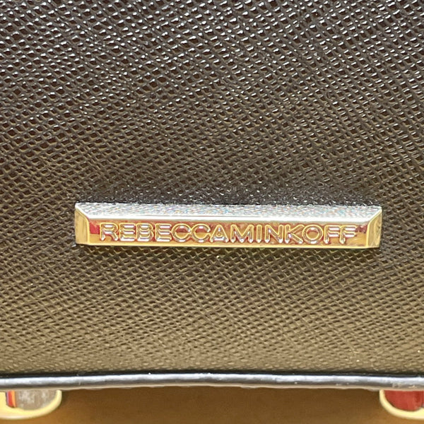 Rebecca Minkoff Women’s Black Leather Chain Strap Compact Design Crossbody  Bag