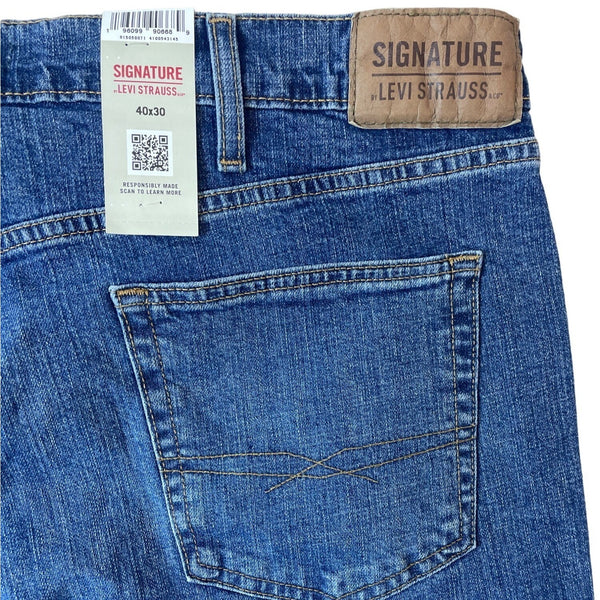 Signature Men's Blue Bootcut Jeans Sz 40x30 - NWT