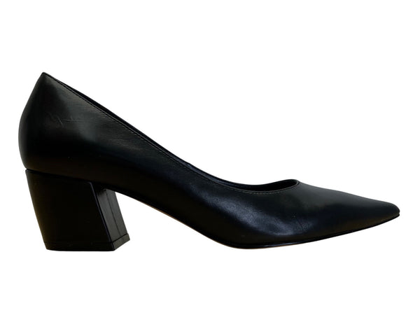 Vaneli Women’s Black Calf Leather Kayana Block Heels Shoes Size 6.5M