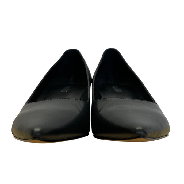 Vaneli Women’s Black Calf Leather Kayana Block Heels Shoes Size 6.5M