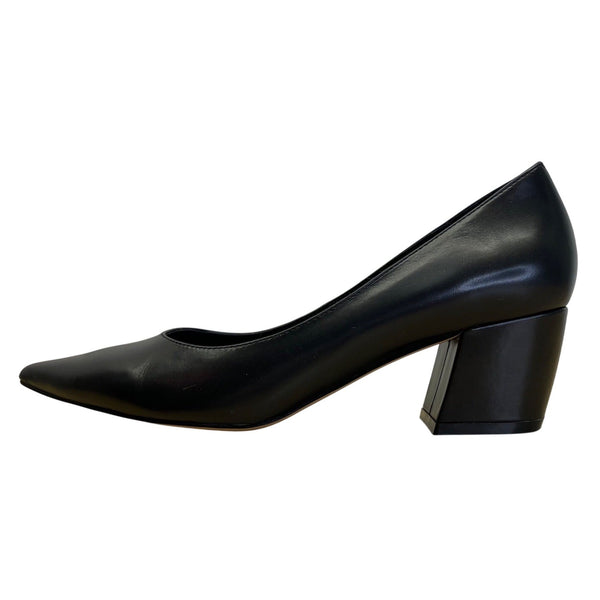 Vaneli Women’s Black Calf Leather Kayana Block Heels Shoes Size 6.5M
