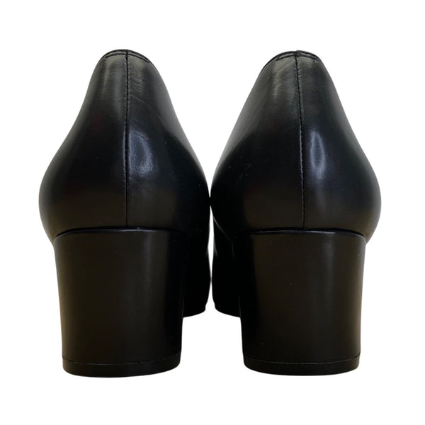 Vaneli Women’s Black Calf Leather Kayana Block Heels Shoes Size 6.5M