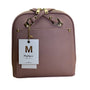 Mistique Pink Gold Accents Vegan Leather Convertible Backpack & Shoulder Bag