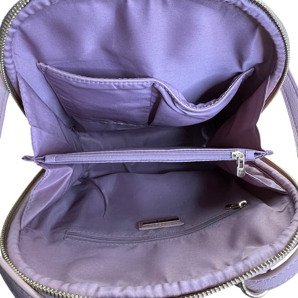 Mistique Pink Gold Accents Vegan Leather Convertible Backpack & Shoulder Bag