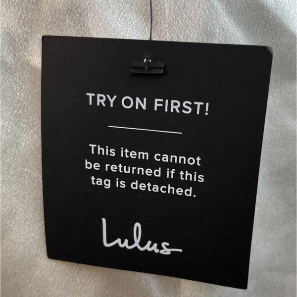 Lulus White Satin Midi Dress With Spaghetti Straps & Open Back Design Size M