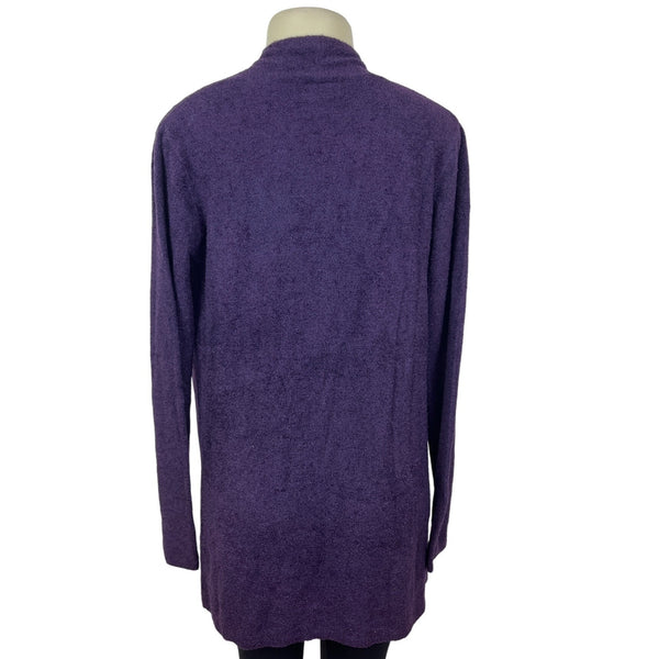 Barefoot Dreams Womens Open Front Cardigan Bamboo Chic Lite Purple Sz S/M - New