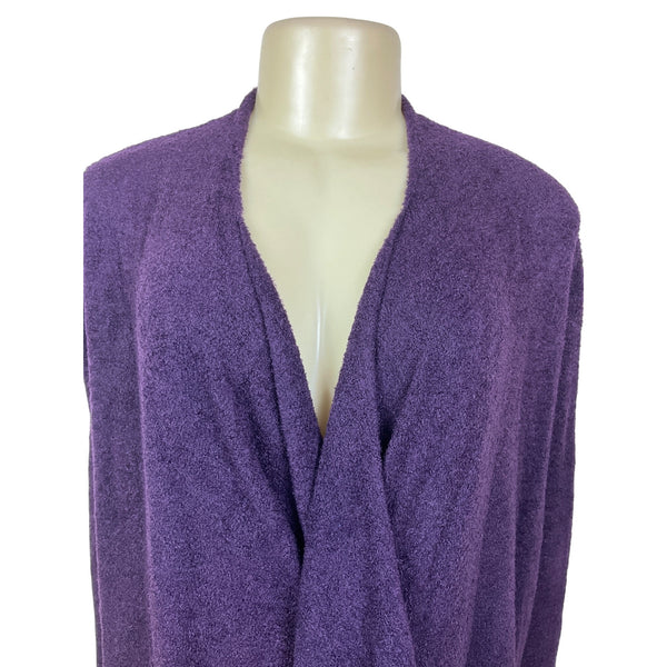 Barefoot Dreams Womens Open Front Cardigan Bamboo Chic Lite Purple Sz S/M - New