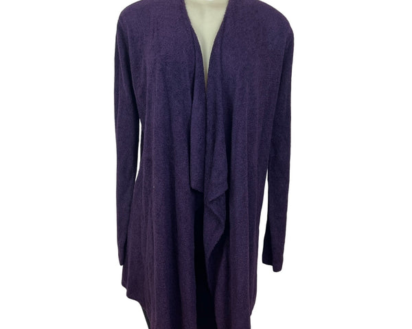 Barefoot Dreams Womens Open Front Cardigan Bamboo Chic Lite Purple Sz S/M - New