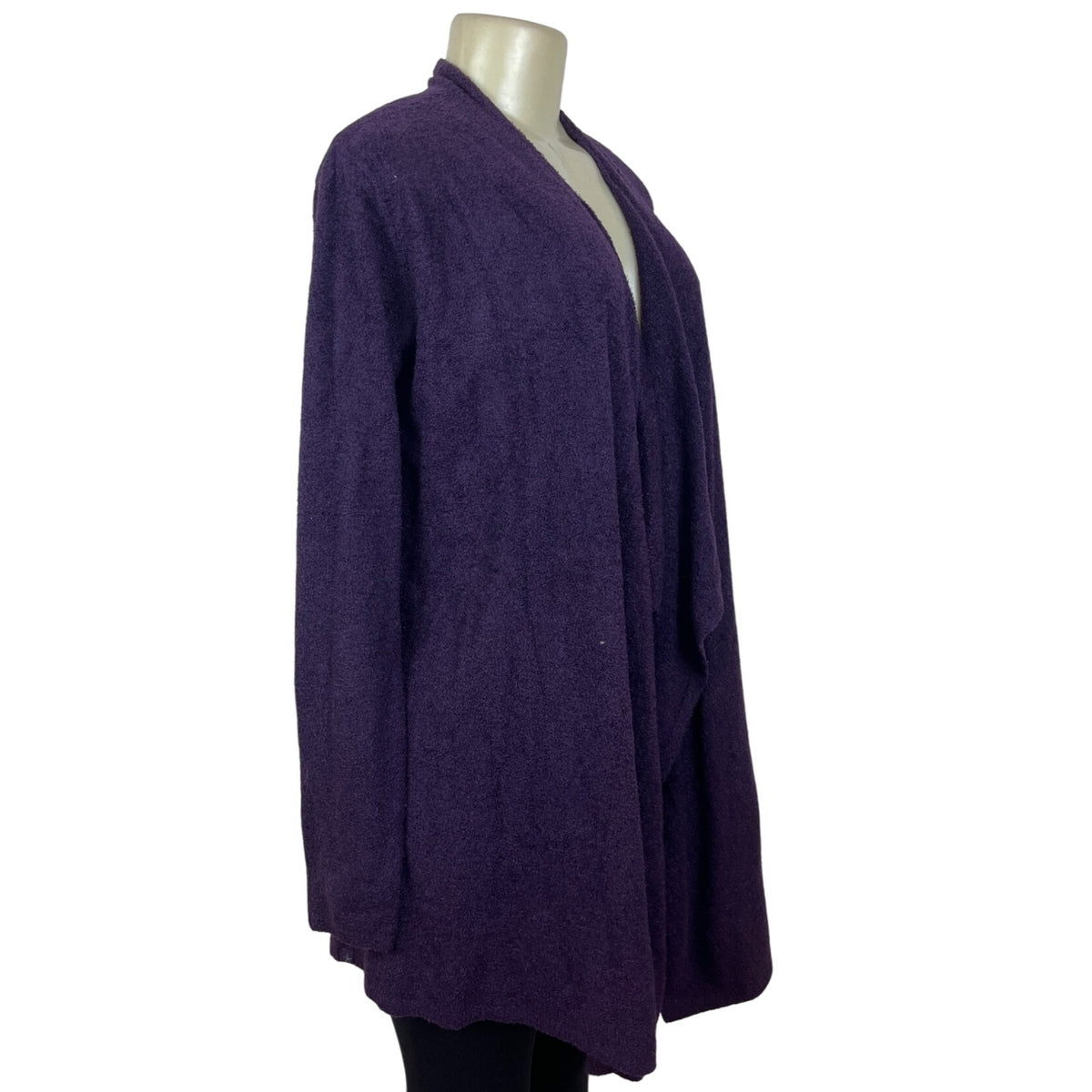 Barefoot Dreams Womens Open Front Cardigan Bamboo Chic Lite Purple Sz S/M - New