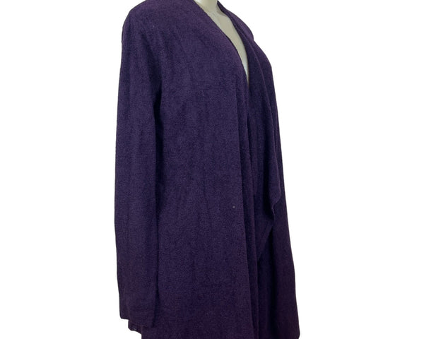 Barefoot Dreams Womens Open Front Cardigan Bamboo Chic Lite Purple Sz S/M - New