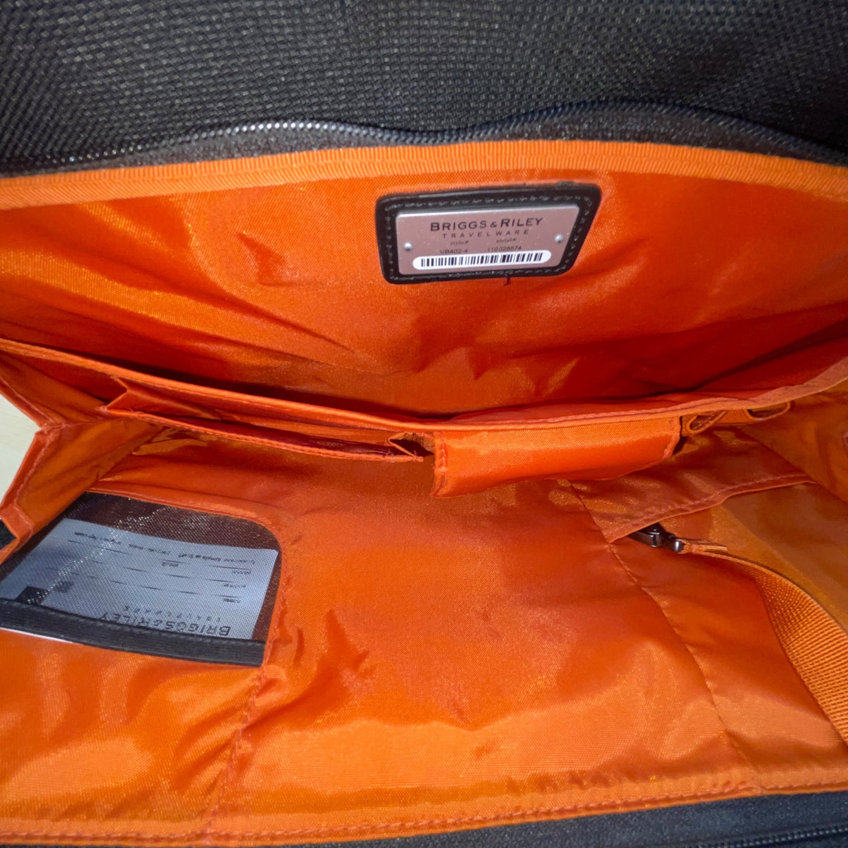 Briggs & Riley Mens Black Nylon Adjustable Strap Spacious Laptop Briefcase Sz L