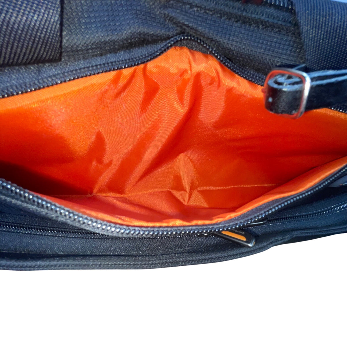 Briggs & Riley Mens Black Nylon Adjustable Strap Spacious Laptop Briefcase Sz L