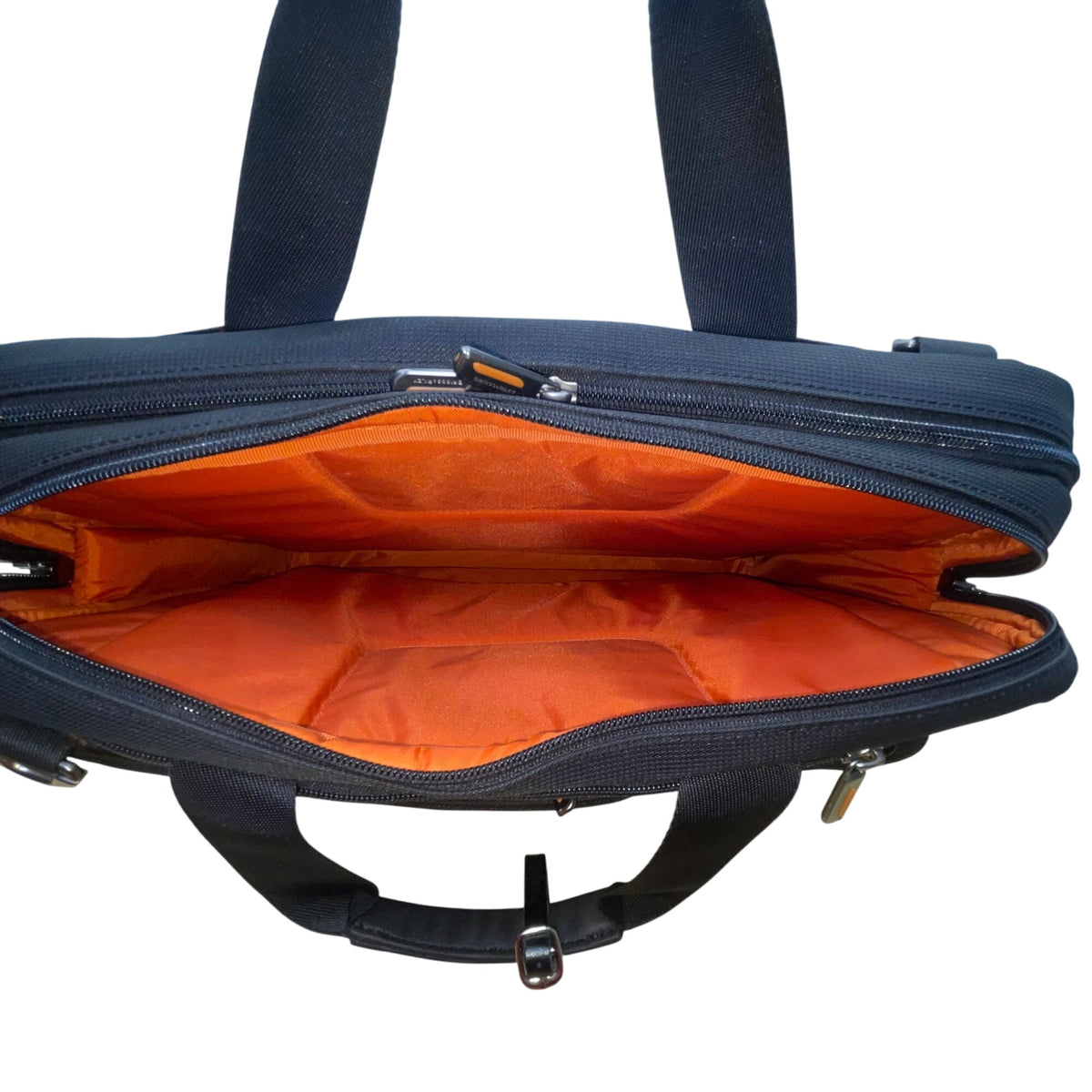 Briggs & Riley Mens Black Nylon Adjustable Strap Spacious Laptop Briefcase Sz L