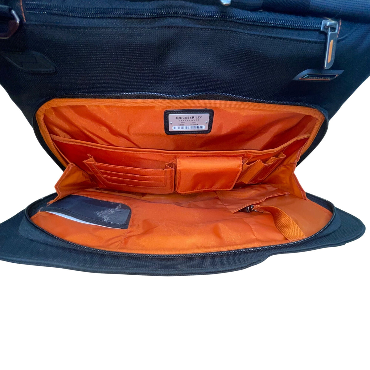 Briggs & Riley Mens Black Nylon Adjustable Strap Spacious Laptop Briefcase Sz L