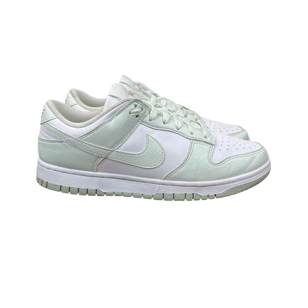 Nike White Mint Leather Dunk Low Retro Lace Up Mens Sneakers Size 9.5