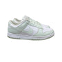 Nike White Mint Leather Dunk Low Retro Lace Up Mens Sneakers Size 9.5